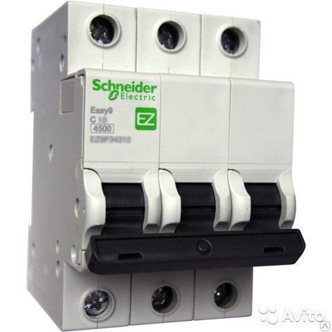Выключатель автоматический 3п 6А С 4,5кА EASY9 Schneider Electric