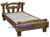 Кровать деревянная, массив сосны, брашированная под старину #1