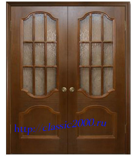 Дверь деревянная из массива двухстворчатая "Гамма" 2000 х 1200 х 40