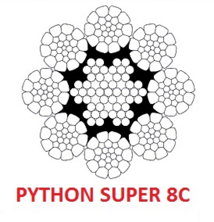 Канат 8-прядный Python Канат Super 8C D 10 мм, 85 кН
