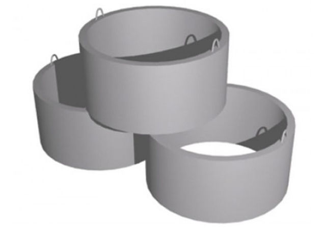 Кольцо ЖБИ стеновое для колодцев КС 10-6 1000х1160х590 мм