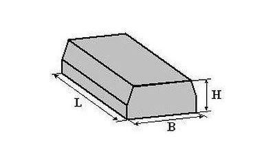 Блок (плита) фундамента Ф2 (177) 2010 х1250х200 мм