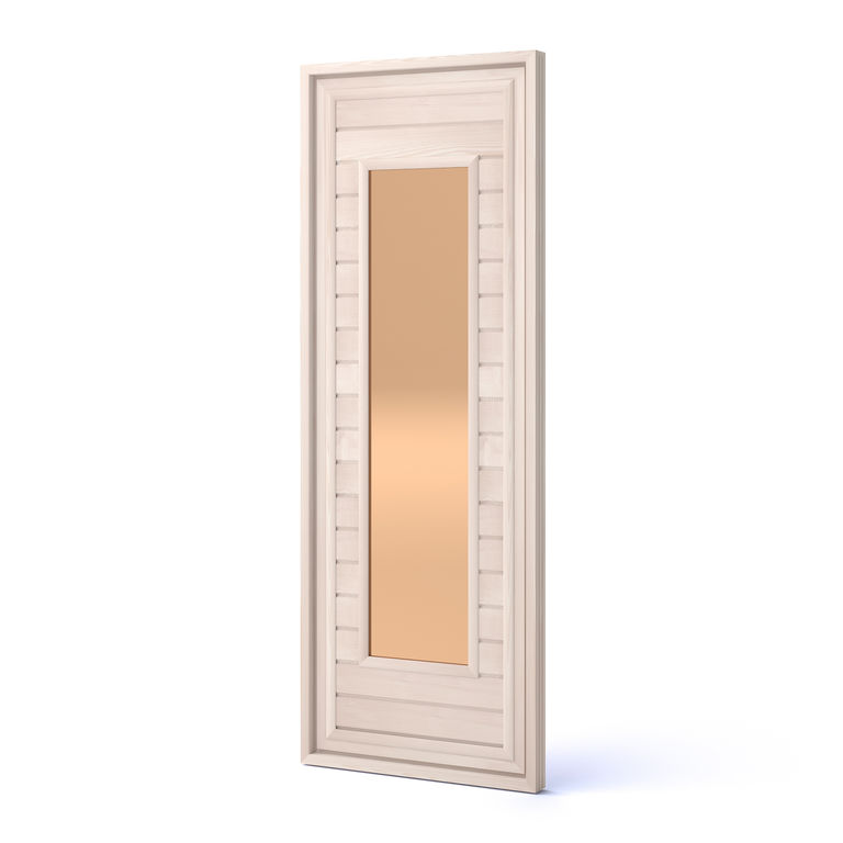 Дверь остекленная с петлями 64 * 700 * 1900 мм сорт Экстра липа