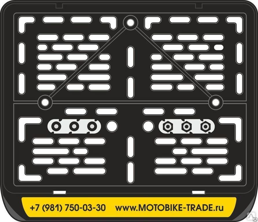 Рамка для гос номера мотоцикла нового образца