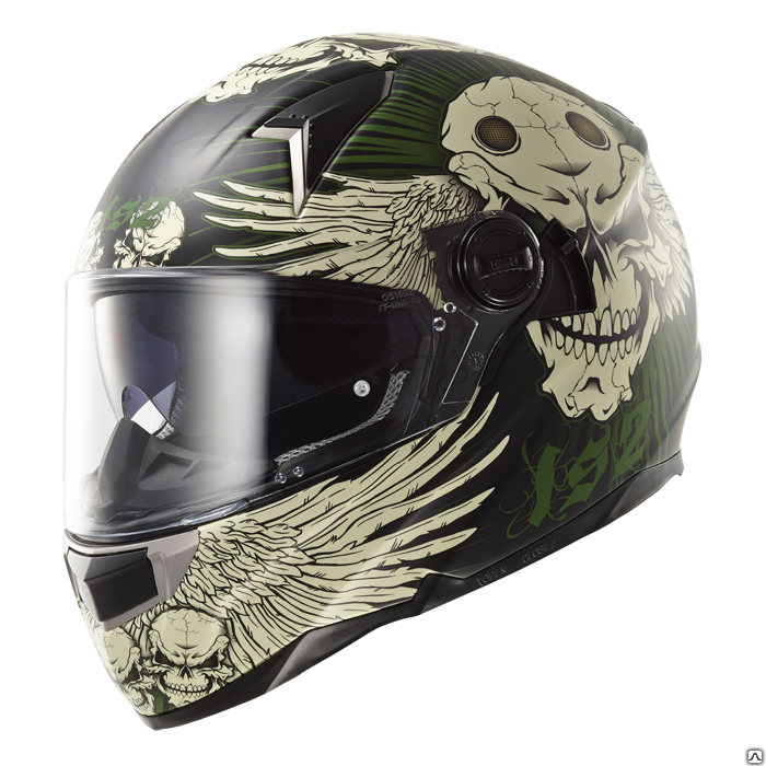 Шлем-интеграл LS2 FF396 FT2 Frantic Black military Green