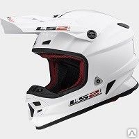 Кроссовый шлем LS2 MX456 HPFC Single Mono Gloss White