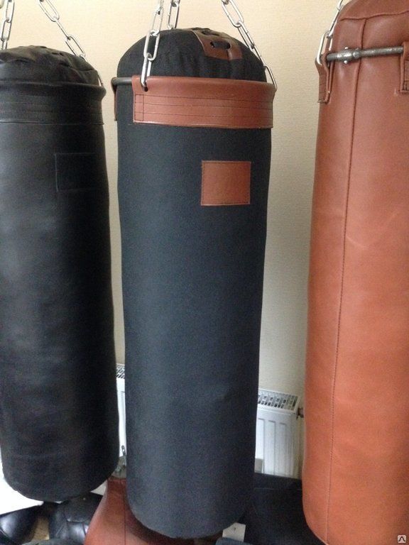 Боксерская груша Кожа, размер 45х30 см, вес 15 кг