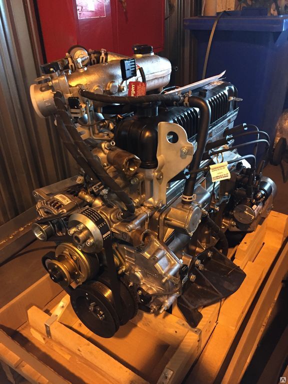 Двигатель инжекторный УМЗ-4216 под ГУР с поликлиновым приводом для Газели Бизнес