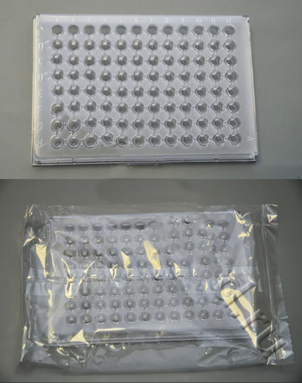 Планшет 96 лунок, для лабораторных исследований "П"- образн. дно, БЕЗ крышки, п/с, в инд. НЕ стерильной упаковке, 10 шт.
