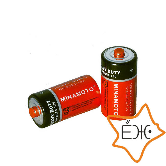 Батарейки алкалиновые R20 Минамото 2 шт