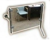 Зеркало для инвалидов Медградъ-ЗЕР-ИНВ-02-Э c локтевой рукояткой для регулировки угла наклона мет