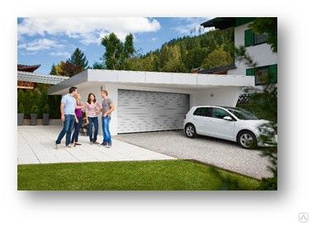 Ворота секционные гаражные Алютех Trend 2500х2125 мм, цвет белый по RAL 9016 #1