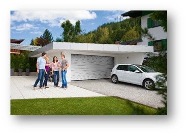 Ворота секционные гаражные Алютех Trend 2500х2125 мм, цвет белый по RAL 9016