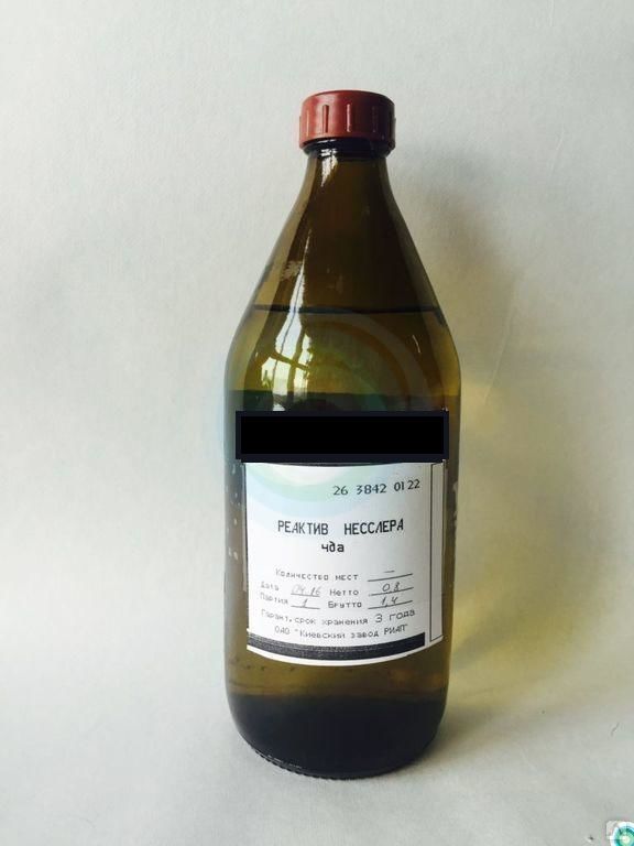 Реактив Несслера ЧДА, бутылка 0,5 л