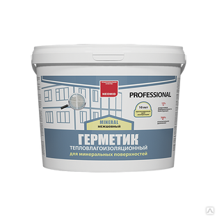 Строительный герметик Neomid Mineral Professional Белый, 15 кг ведро #1
