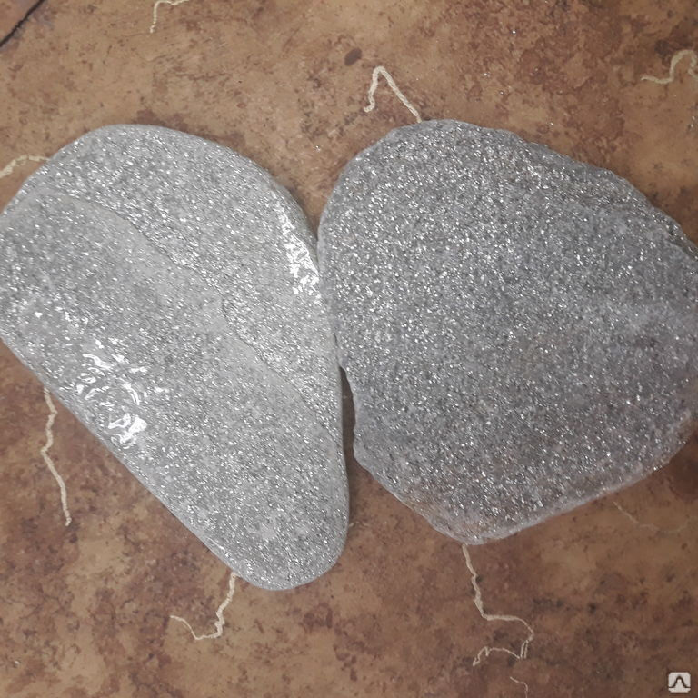 Камень природный Златолит Серебро галтованный в мешках 8-15 см Облицовочный
