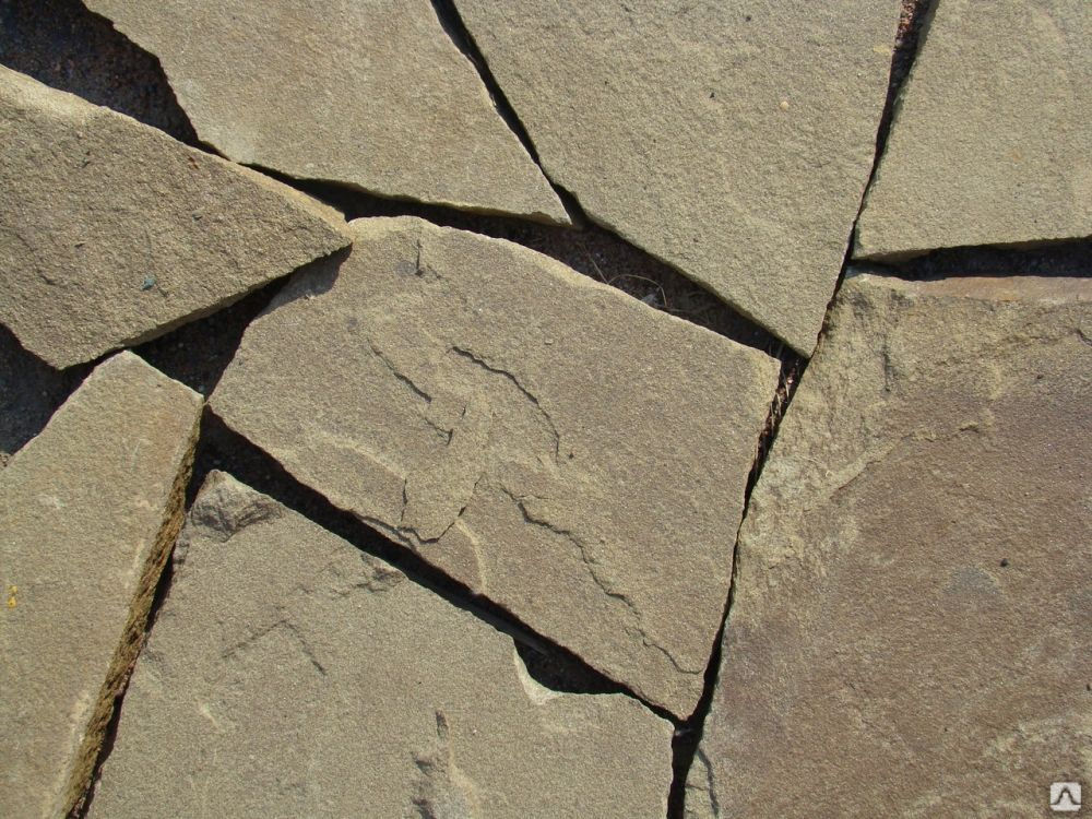 Песчаник камень желто-серый 2,5-3,5 см отборный