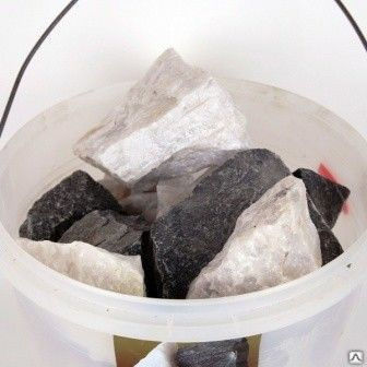Камень банный ЭкоМикс ДУЭТ долерит, кварц 20 кг, ведро