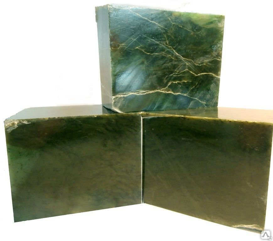 Камень природный Нефрит кубики 10 кг, ведро