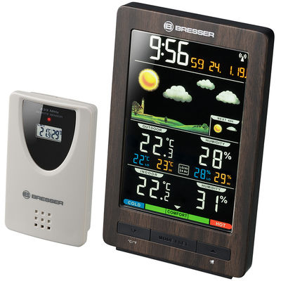 Цифровая метеостанция с радиодатчиком Bresser ClimaTemp WS с цветным диспле