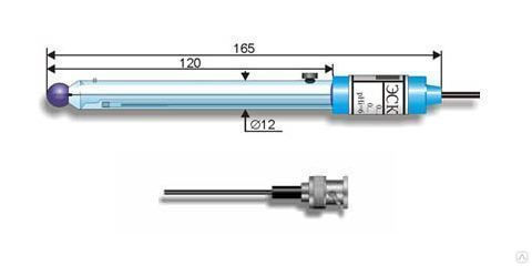 Лабораторный комбинированный pH-электрод ЭСК-10601/7, BNC