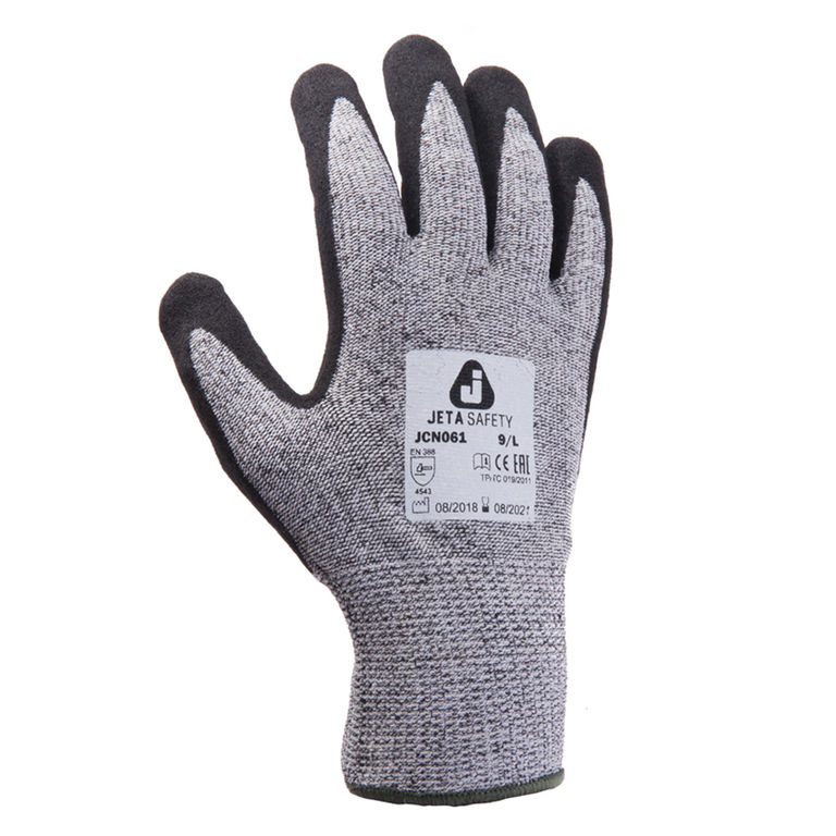 Антипорезные перчатки с нитриловым покрытием (5 класс)