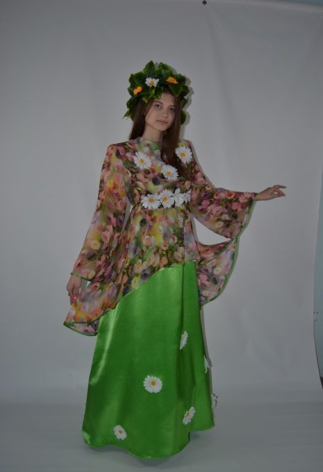 Карнавальный костюм Весна с шифоном