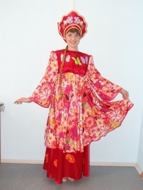 Карнавальный костюм Лето Красное с шифоном