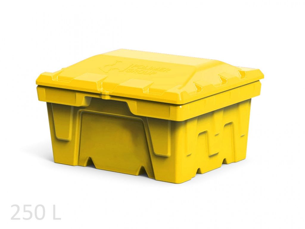 Ящик для соли и реагентов 250 л желтый