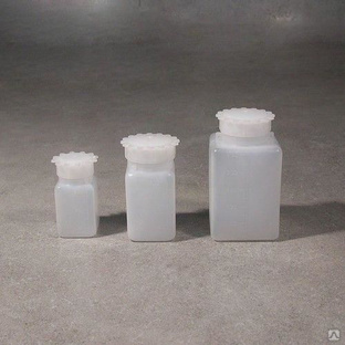Бутыль квадратная градуированная 86 х 107 х 174 мм на 1000 мл, ПЭВП, LAMAPLASТ, упаковка 5 шт 