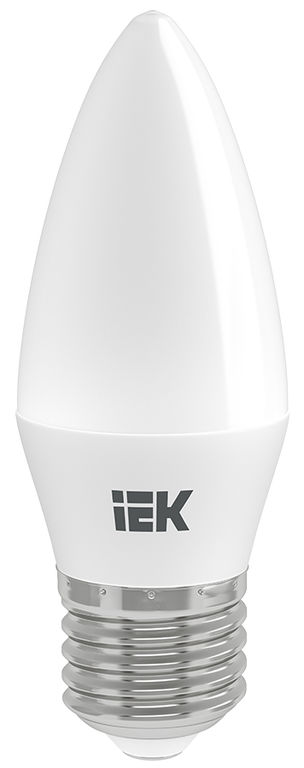 Лампа светодиодная LED 5вт E27 белый матовая свеча ECO IEK