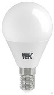 Лампа светодиодная LED 7вт E14 тепло-белый матовый шар ECO IEK 