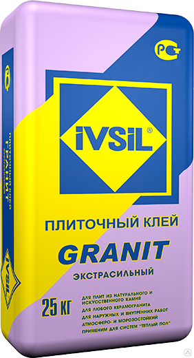 Плиточный клей IVSIL GRANIT, 25 кг купить оптом за 496 руб./мешок в ...