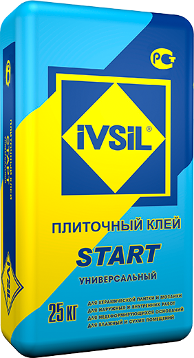 Клей для плитки IVSIL START, 25 кг