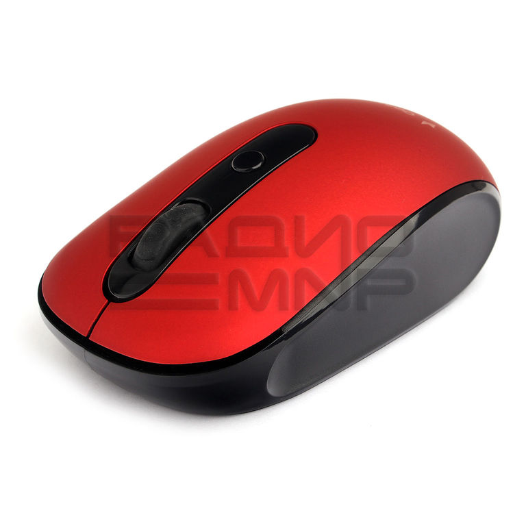 Мышь компьютерная беспроводная "Gembird" MUSW-355-R, 3кн.+колесо кнопка, 1600DPI, 2.4ГГц (красный)