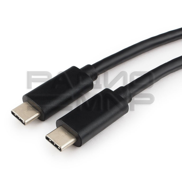 USB кабель шт.Type-C - шт.Type-C 2м, черный "Cablexpert" 1