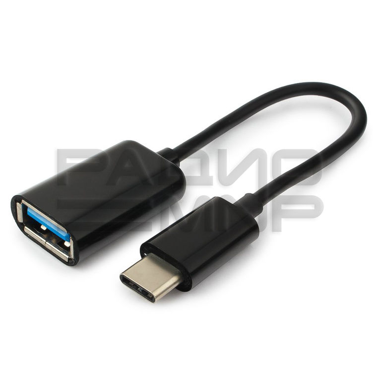Шнур USB OTG (шт. Type-C - гн. USB А) 20см "Cablexpert" 1