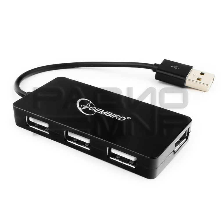 Концентратор USB 2.0 на 4 порта USB UHB-U2P4-03 "Gembird" (чёрный) 1
