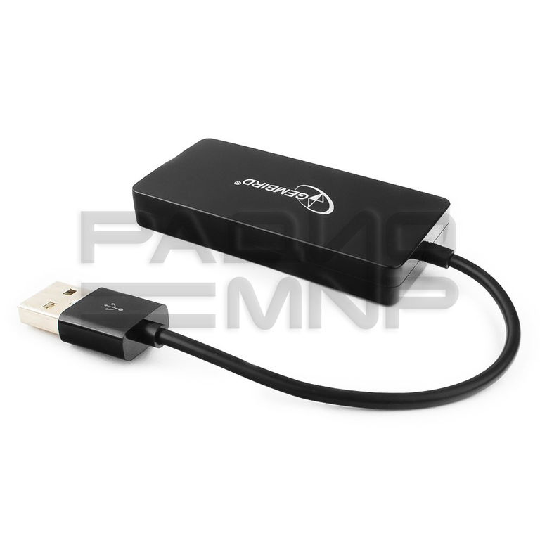 Концентратор USB 2.0 на 4 порта USB UHB-U2P4-03 "Gembird" (чёрный) 3