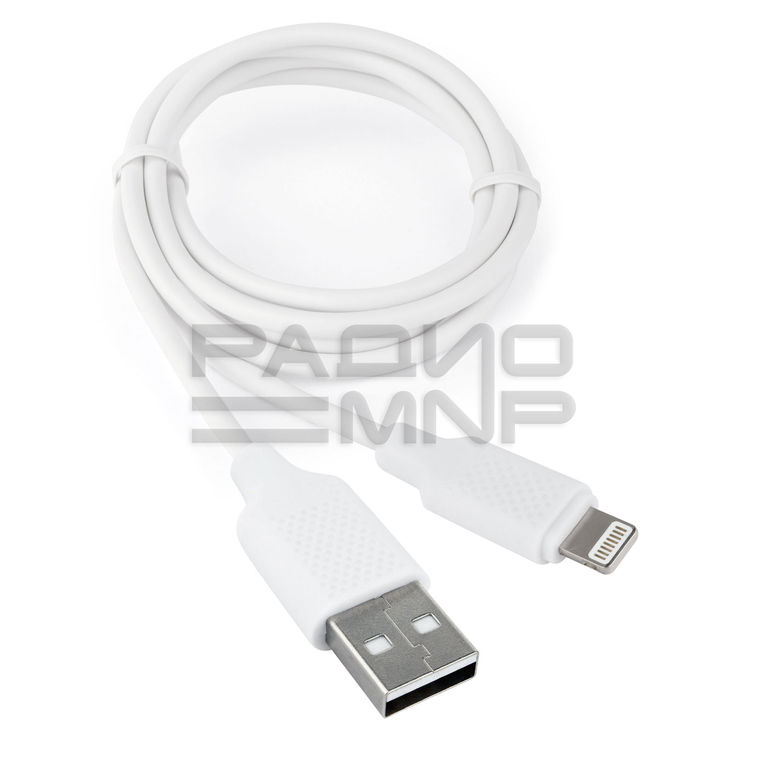 USB кабель шт.USB (A) - шт.Lightning 1,0м белый, коробка, серия Classic 0.2 "Cablexpert"