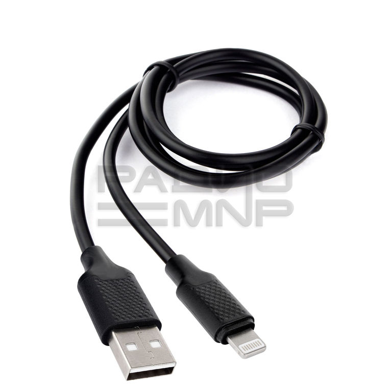 USB кабель шт.USB (A) - шт.Lightning 1,0м черный, коробка, серия Classic 0.2 "Cablexpert"