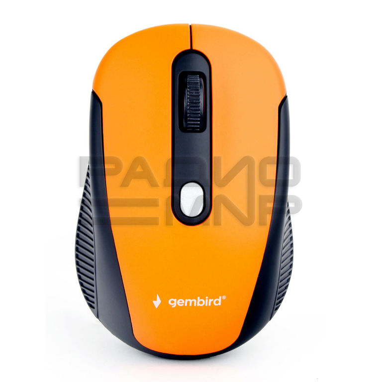 Мышь компьютерная беспроводная "Gembird" MUSW-420-3, 4кн.+колесо кнопка, 1600DPI, 2.4ГГц (оранжевый) 2