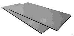 Лист стальной с покрытием ПВХ 1,0x2,0 м серый 1000х2000