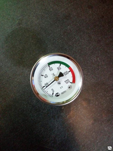 Термометр биметаллический осевой ТБП63/50/Т(0-120гр.С)-ЗНЦ гильза- алюминий