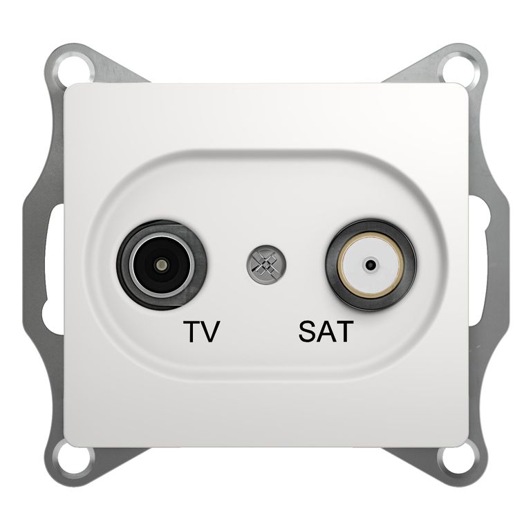 Розетка TV-SAT проходная 4DB Белый Systeme Electric Glossa
