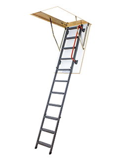 Лестница металлическая чердачная факро (fakro) высота 3м