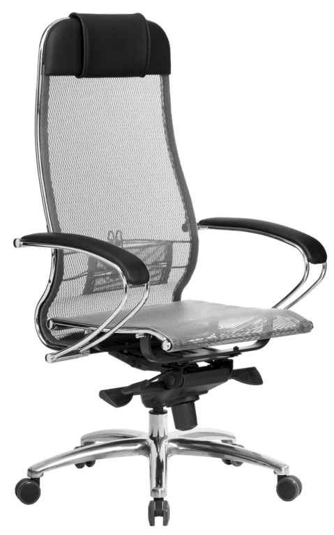 Кресло руководителя SAMURAI S-1.04 (Метта) Сетчатая ткань / Серый