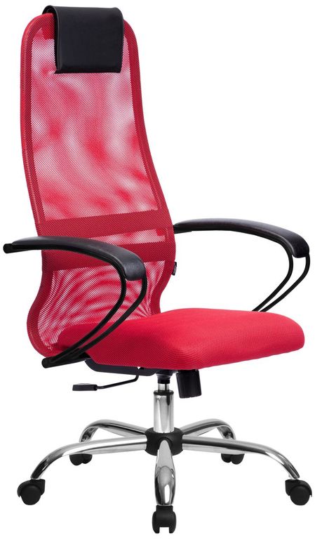 Кресло для руководителя BP-8, пятилучье хромированное с овальным сечением (