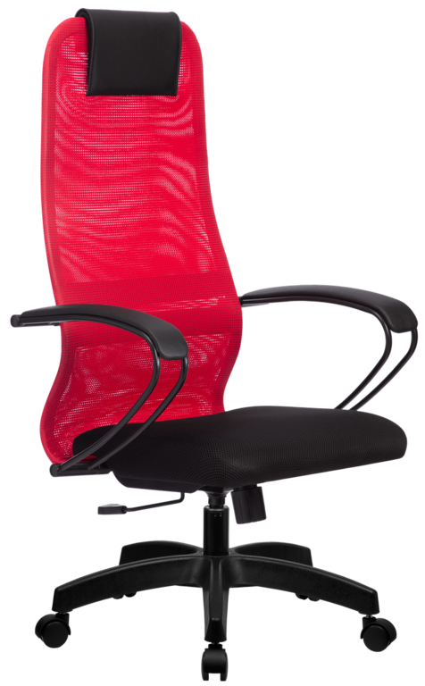 Кресло для руководителя BP-8 x2, пятилучье пластиковое c треугольным сечени