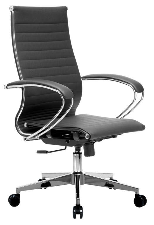 Кресло для персонала Комплект 10.2, пятилучье хромированное c прямоугольным